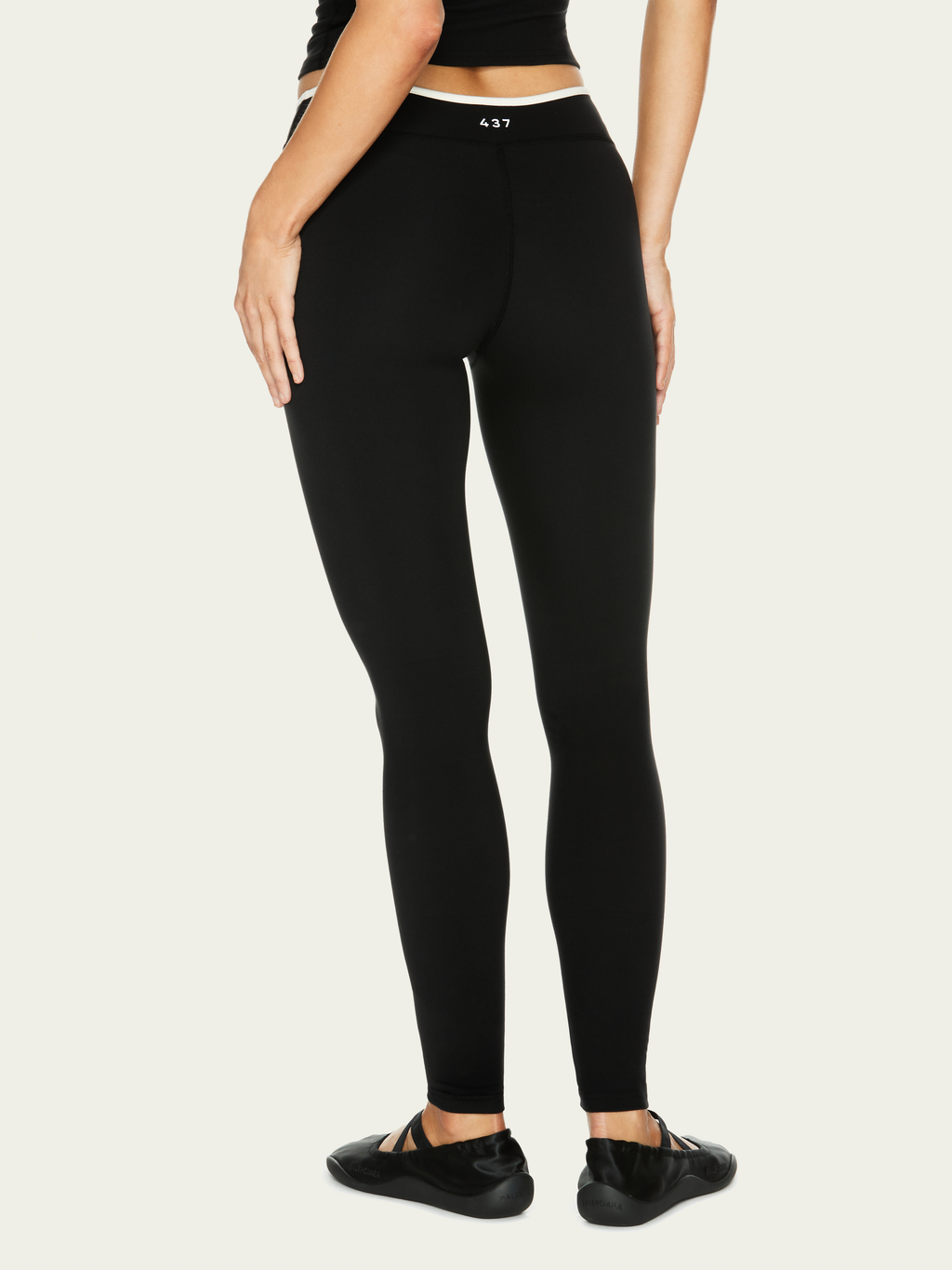 The Frame Legging Black & Cream