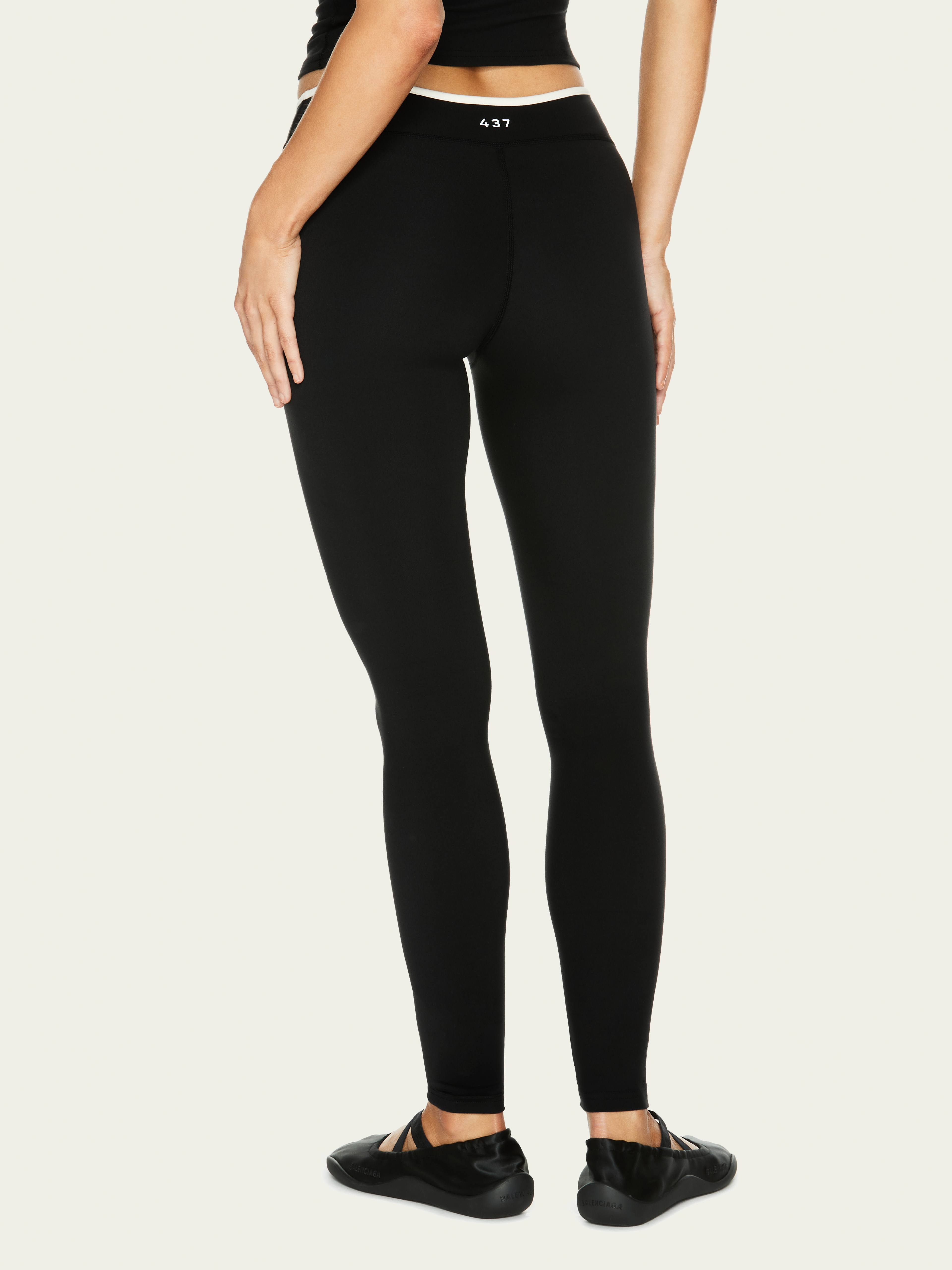 The Frame Legging Black & Cream