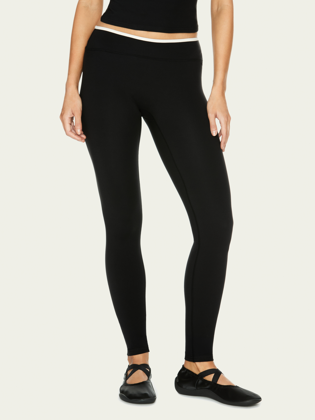 The Frame Legging Black & Cream