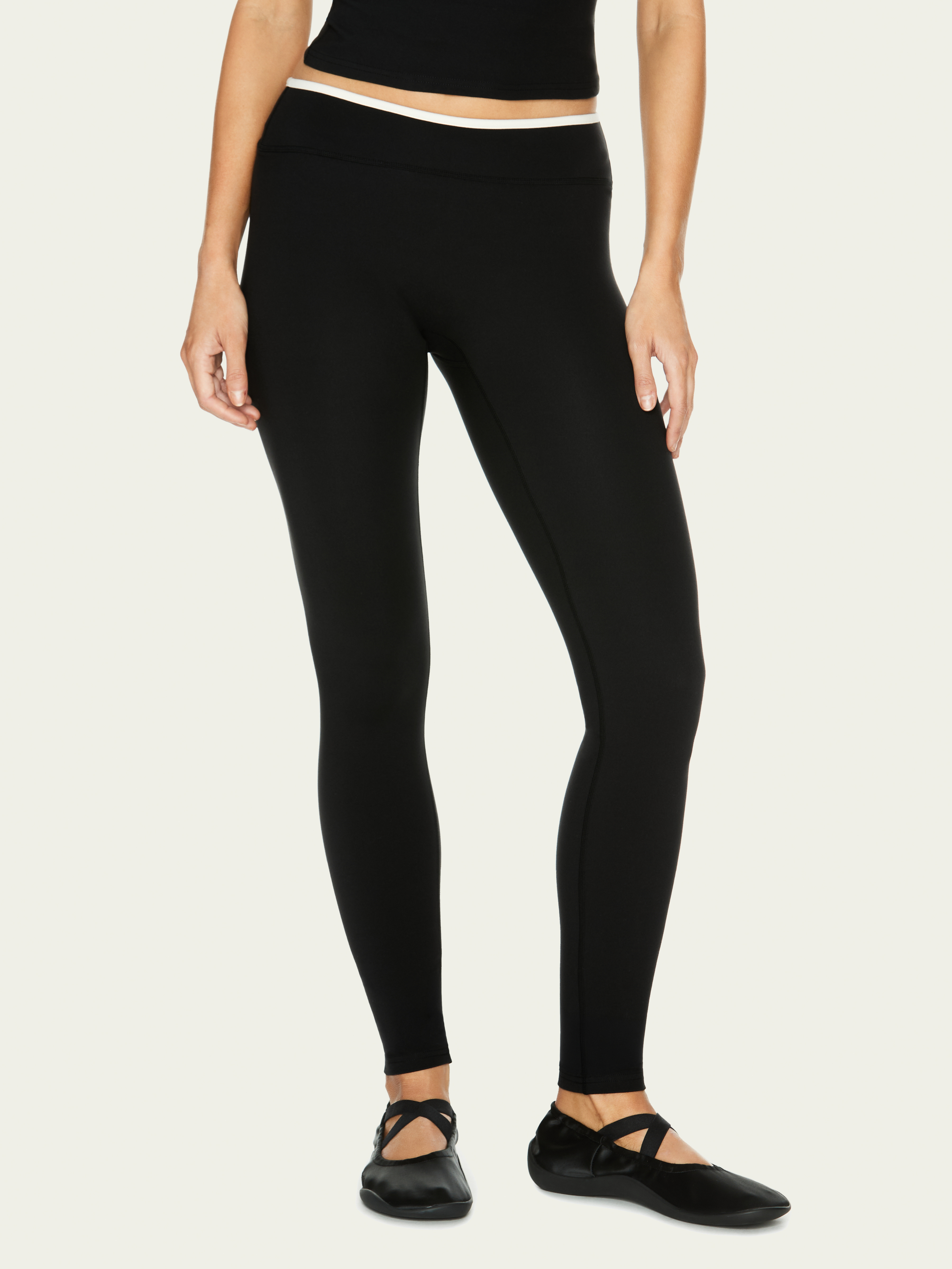 The Frame Legging Black & Cream