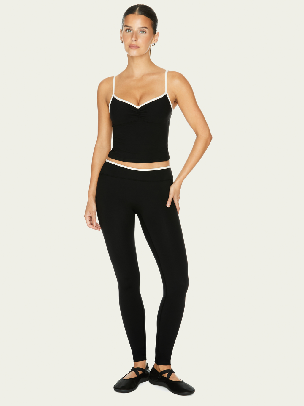 The Frame Legging Black & Cream