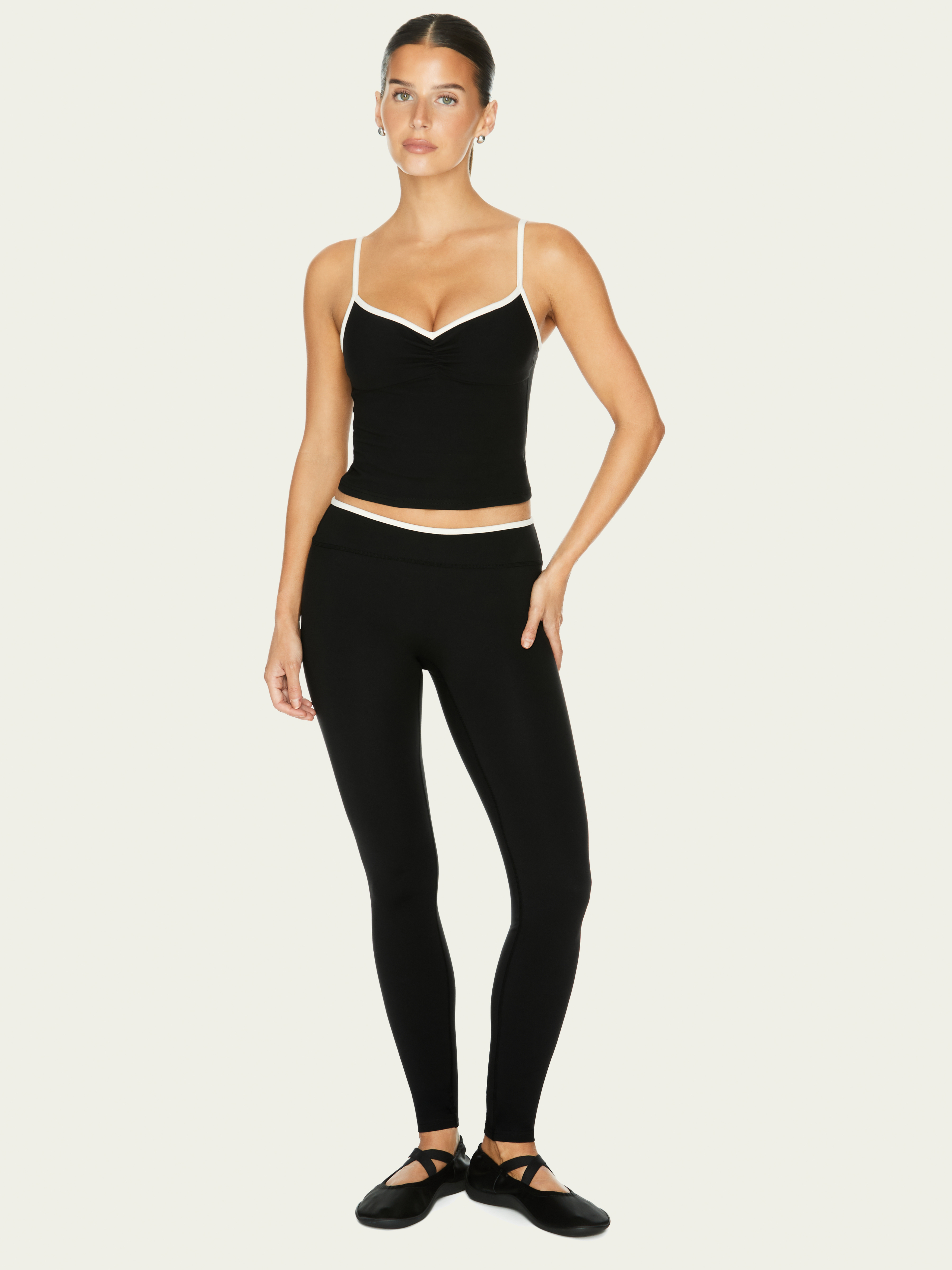 The Frame Legging Black & Cream
