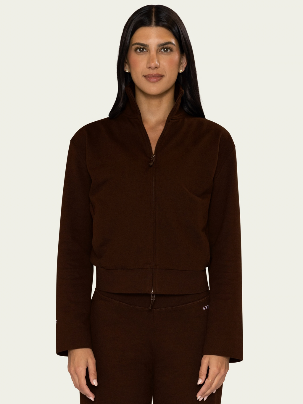 The Funnel Zip Sweatshirt Ganache