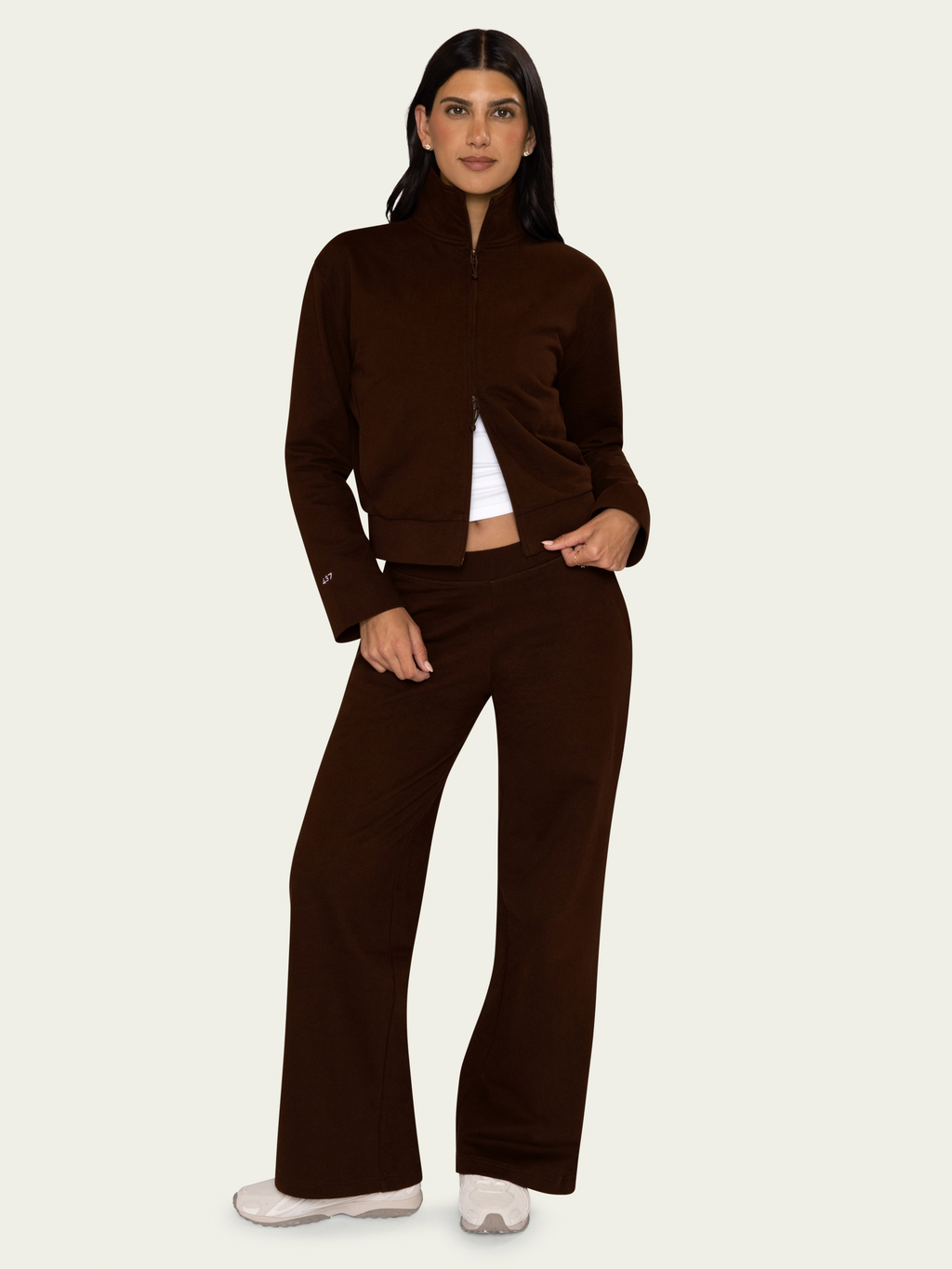 The Funnel Zip Sweatshirt Ganache