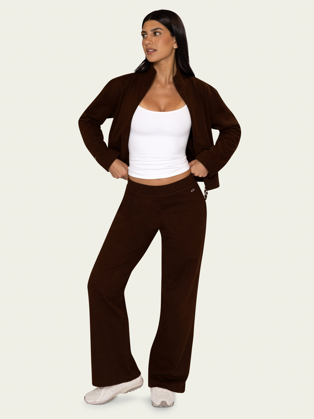 The Funnel Zip Sweatshirt Ganache