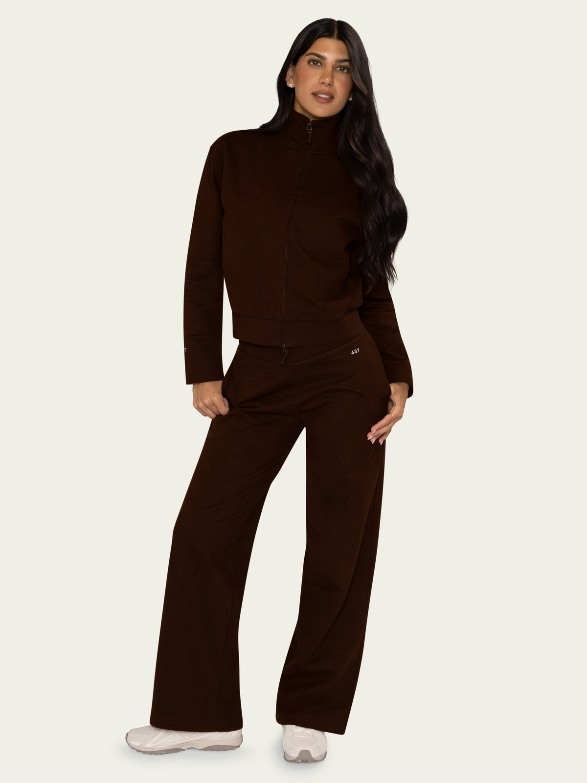 The Funnel Zip Sweatshirt Ganache