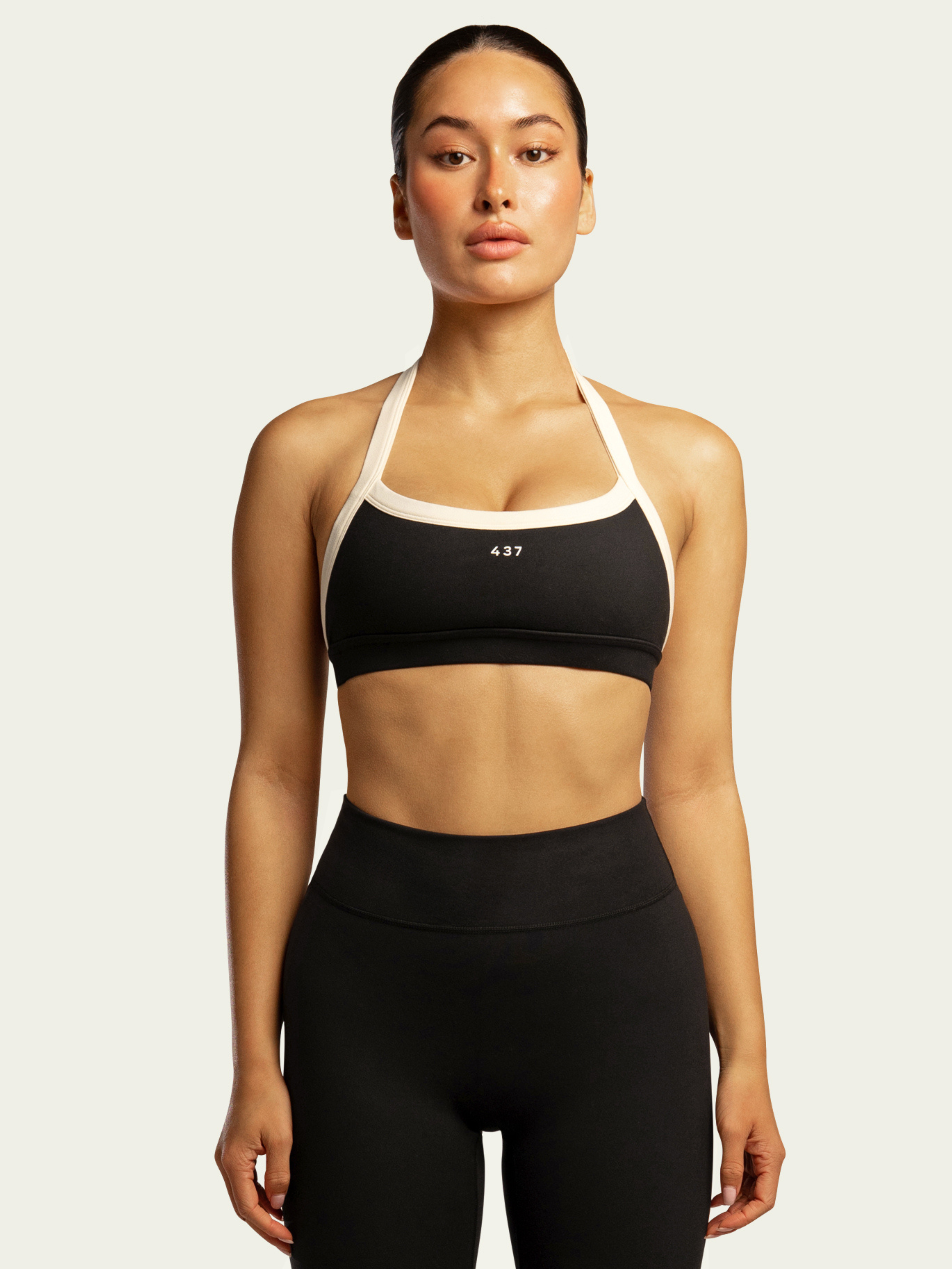 The Halter Bra / Black-Cream