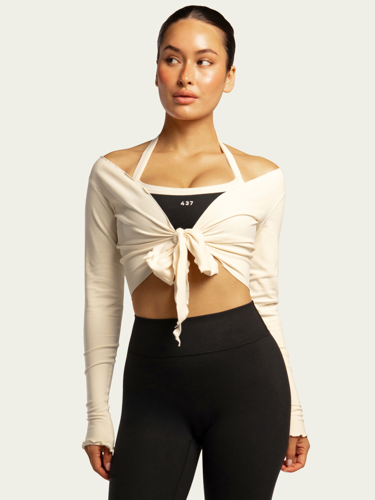 The Halter Bra / Black-Cream