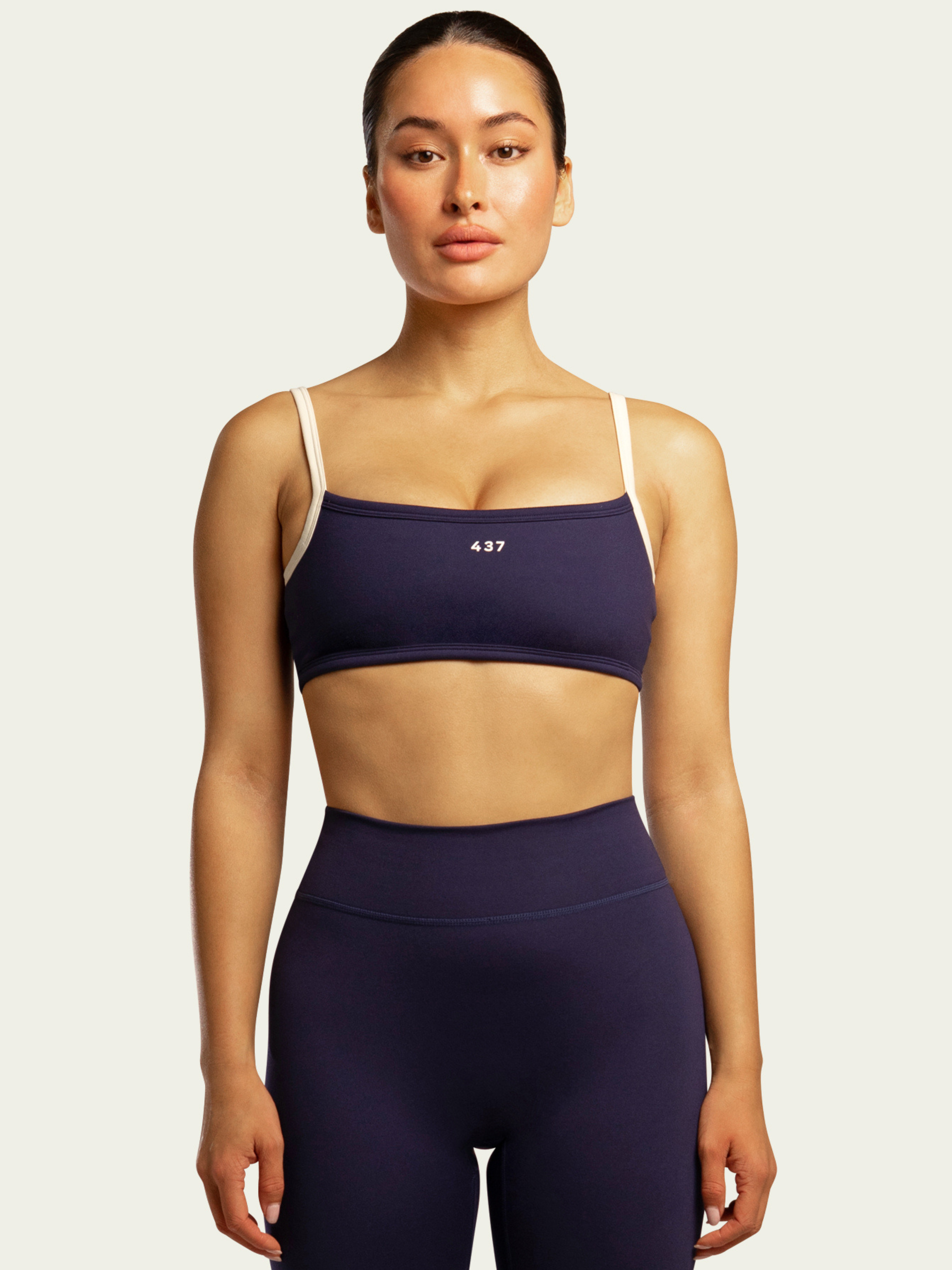 The Micro Bra / Navy-Cream