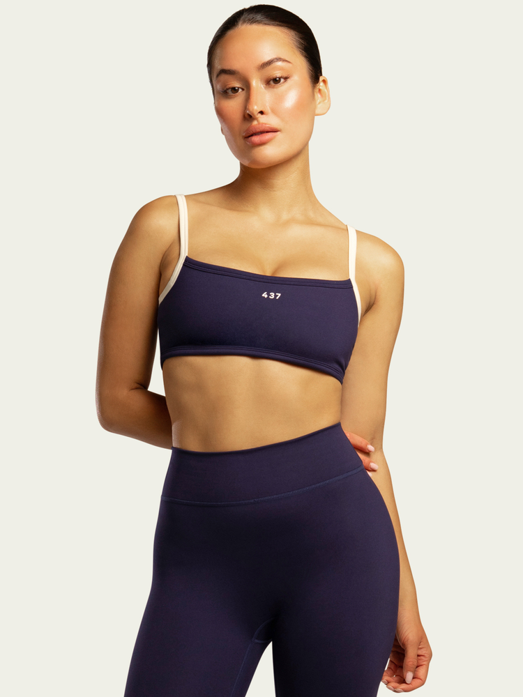 The Micro Bra / Navy-Cream