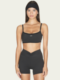 The Micro Bra Charcoal & Black