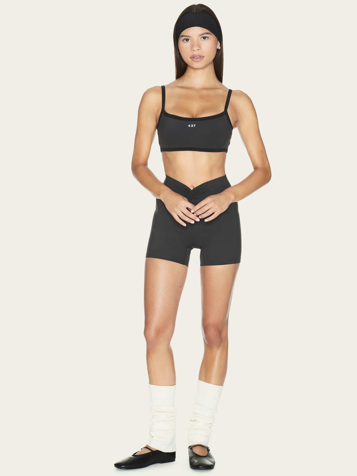 The Micro Bra Charcoal & Black