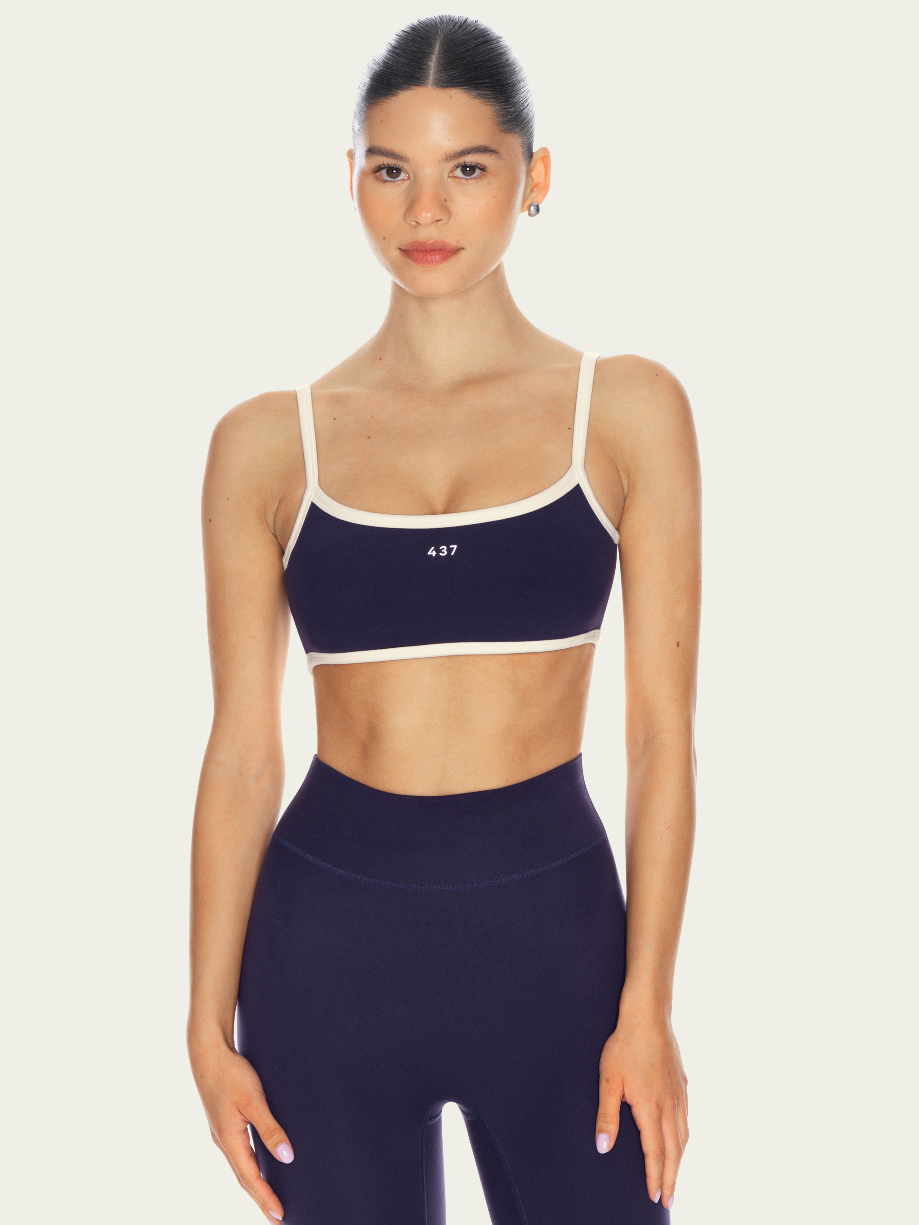 The Micro Bra Navy & Cream