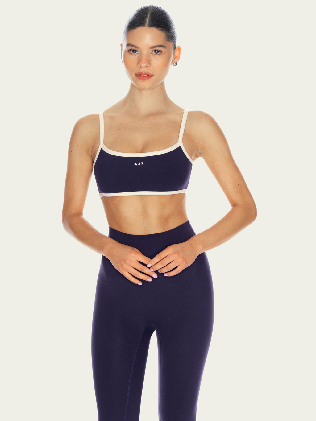 The Micro Bra Navy & Cream