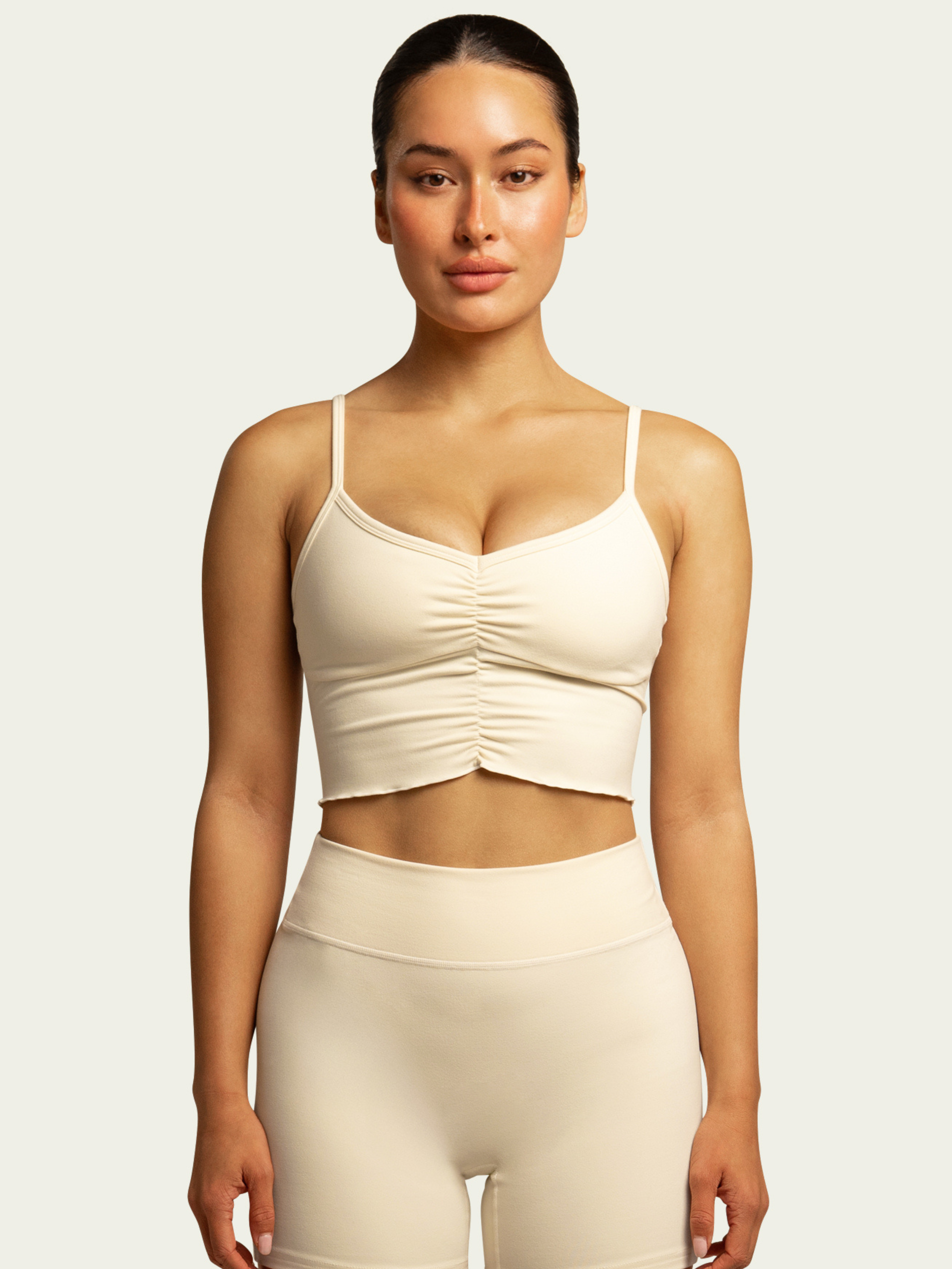 The Scrunch Bra / Cream