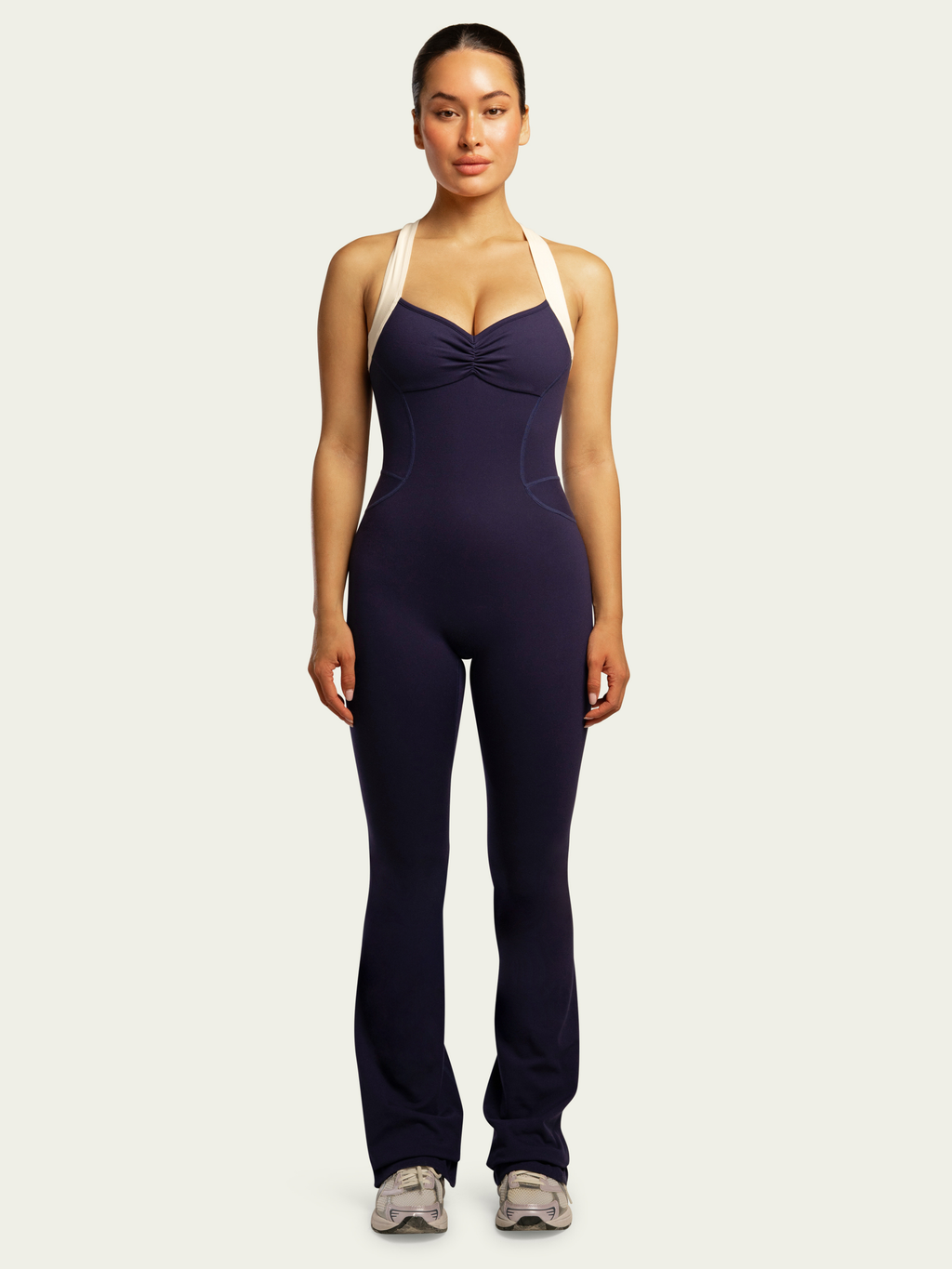 The Sculpt Onesie / Navy-Cream