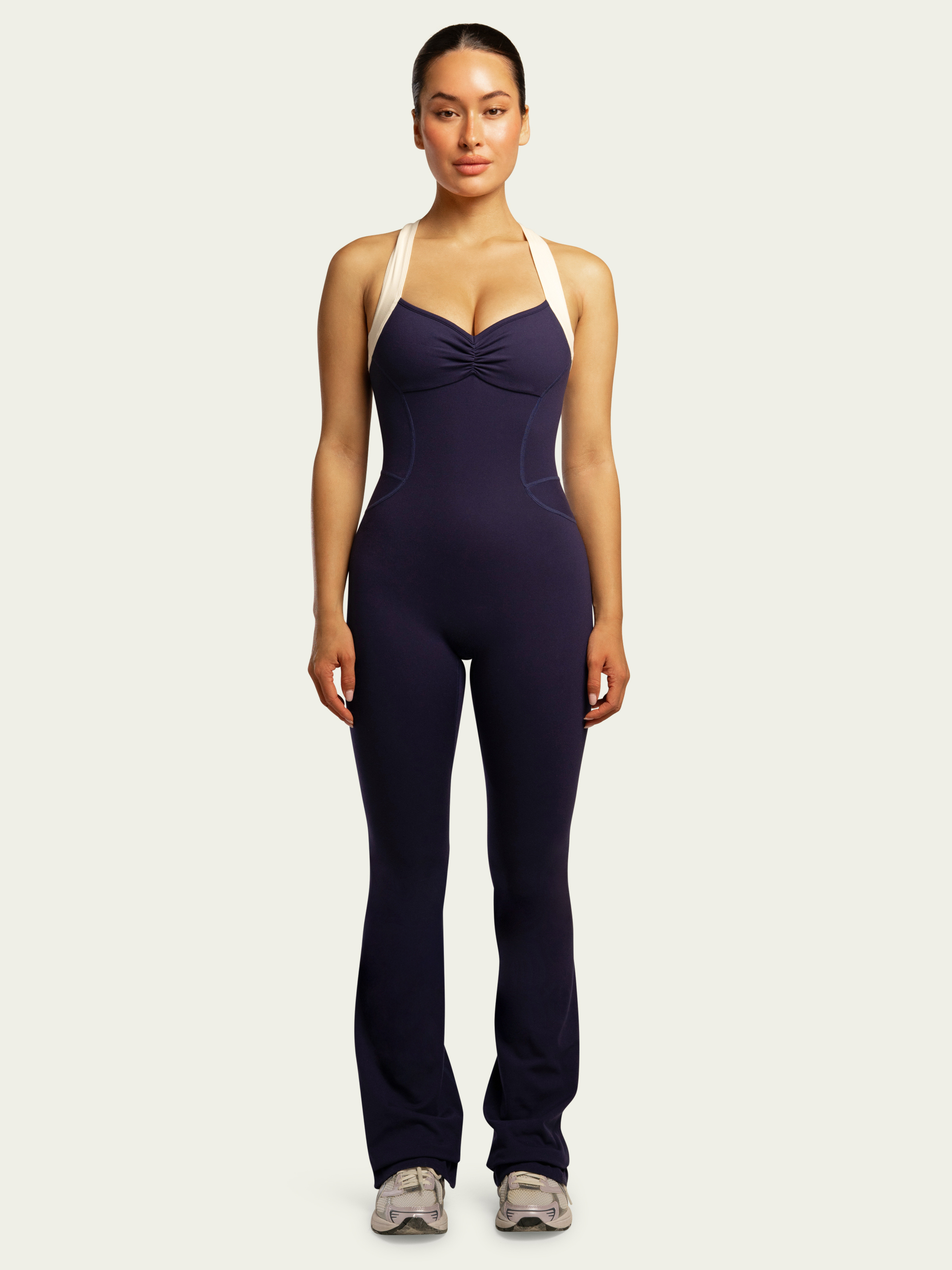 The Sculpt Onesie / Navy-Cream