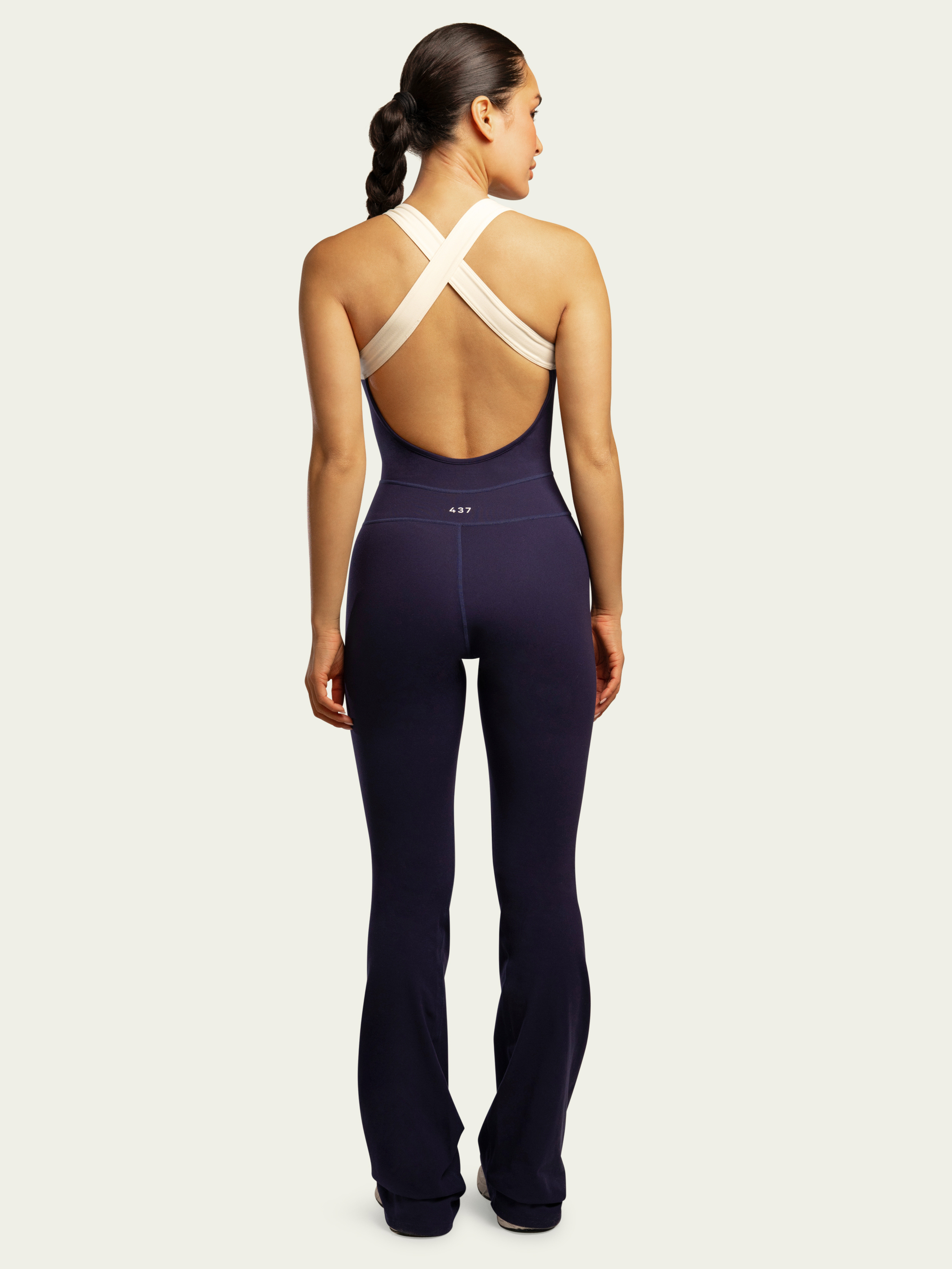 The Sculpt Onesie / Navy-Cream