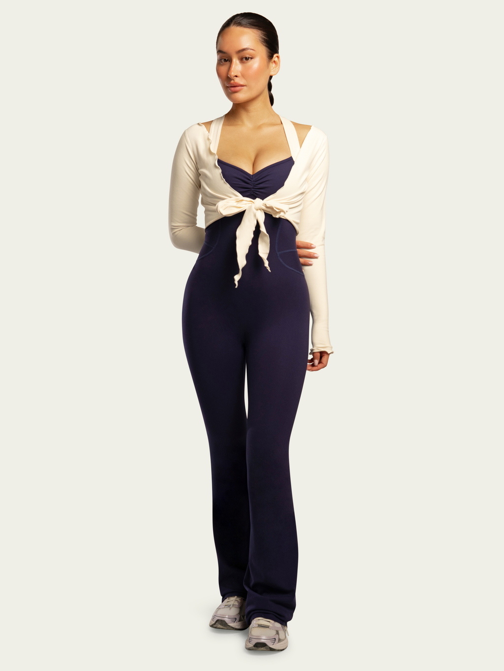 The Sculpt Onesie / Navy-Cream