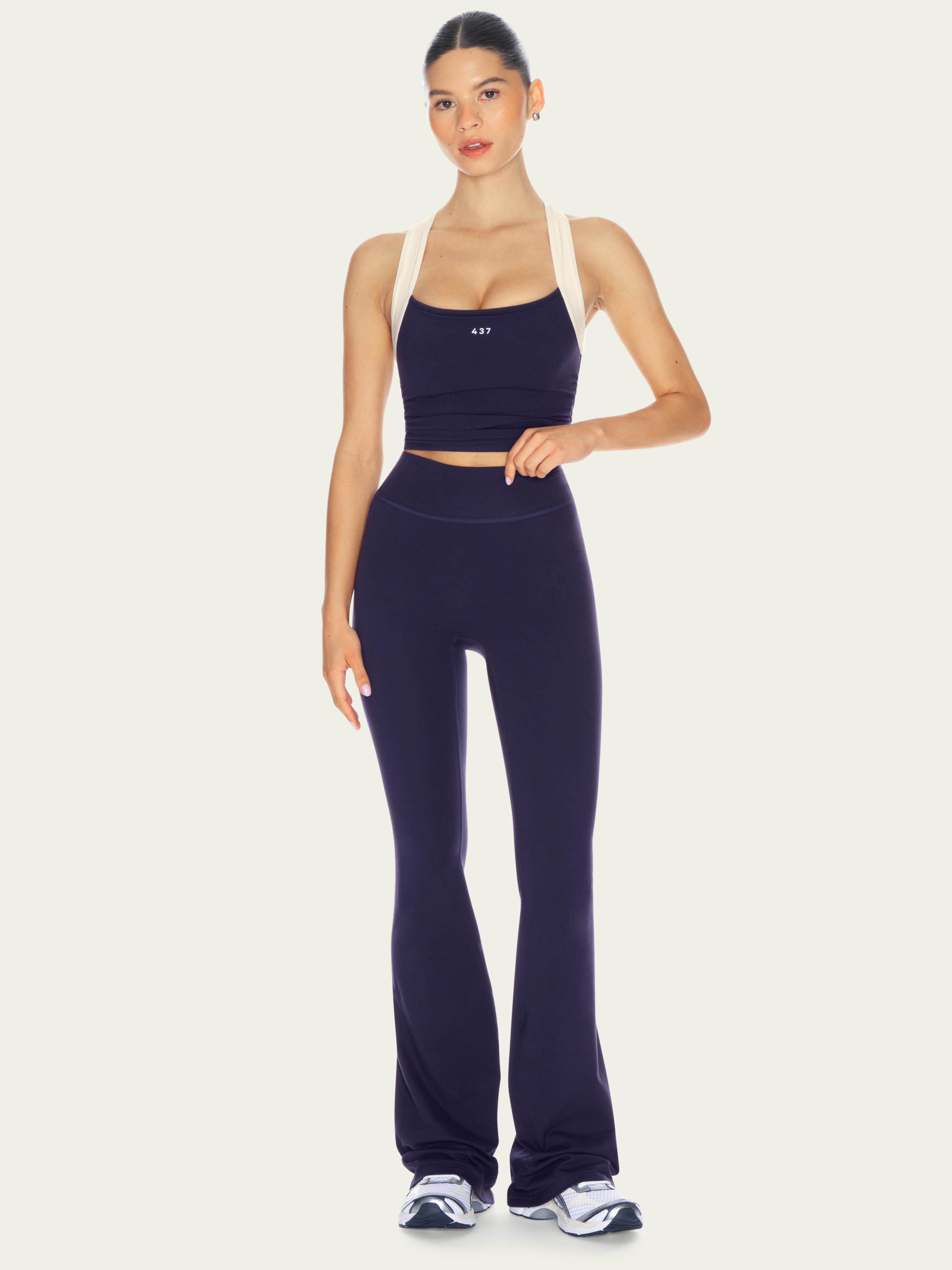 The Sculpt Tank Navy & Cream