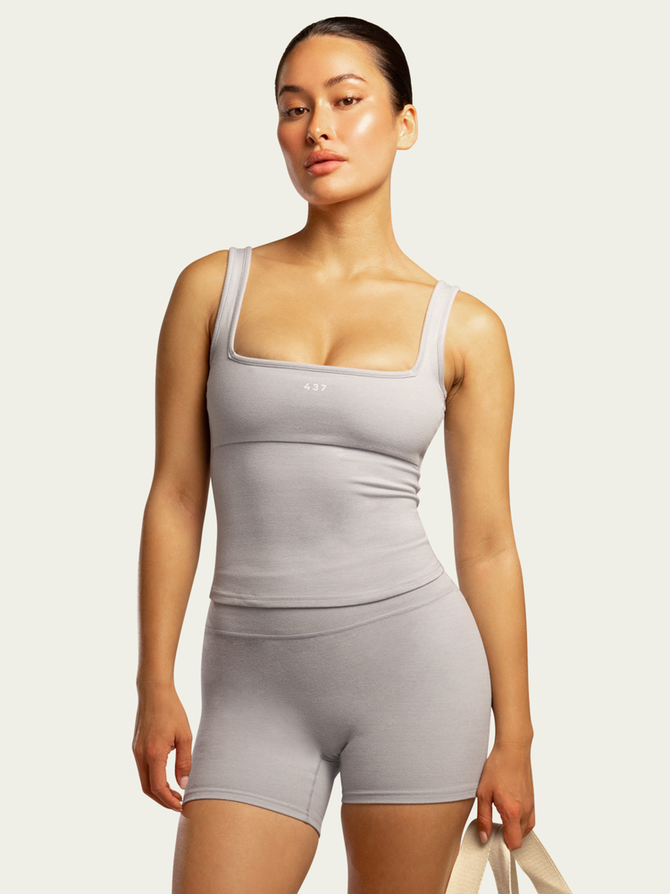 The Square Tank / Heather-Grey