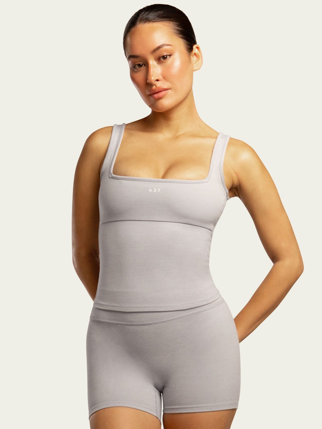 The Square Tank / Heather-Grey