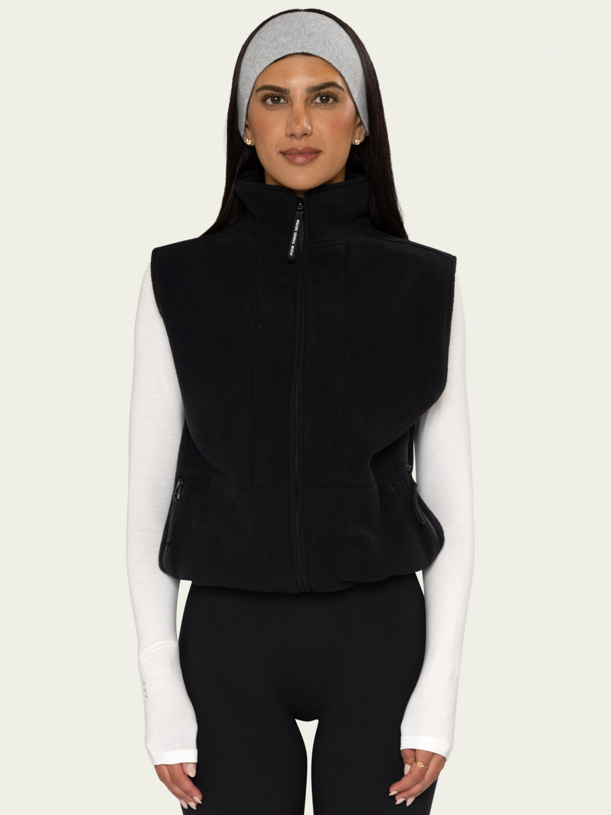 The Teddy Vest Black