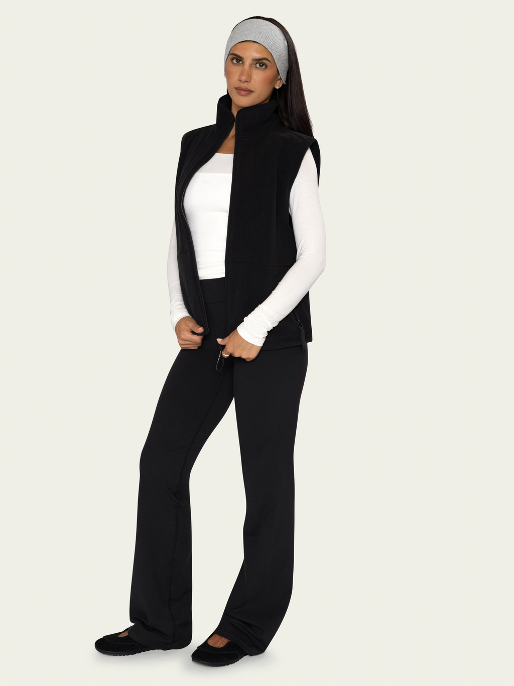 The Teddy Vest Black