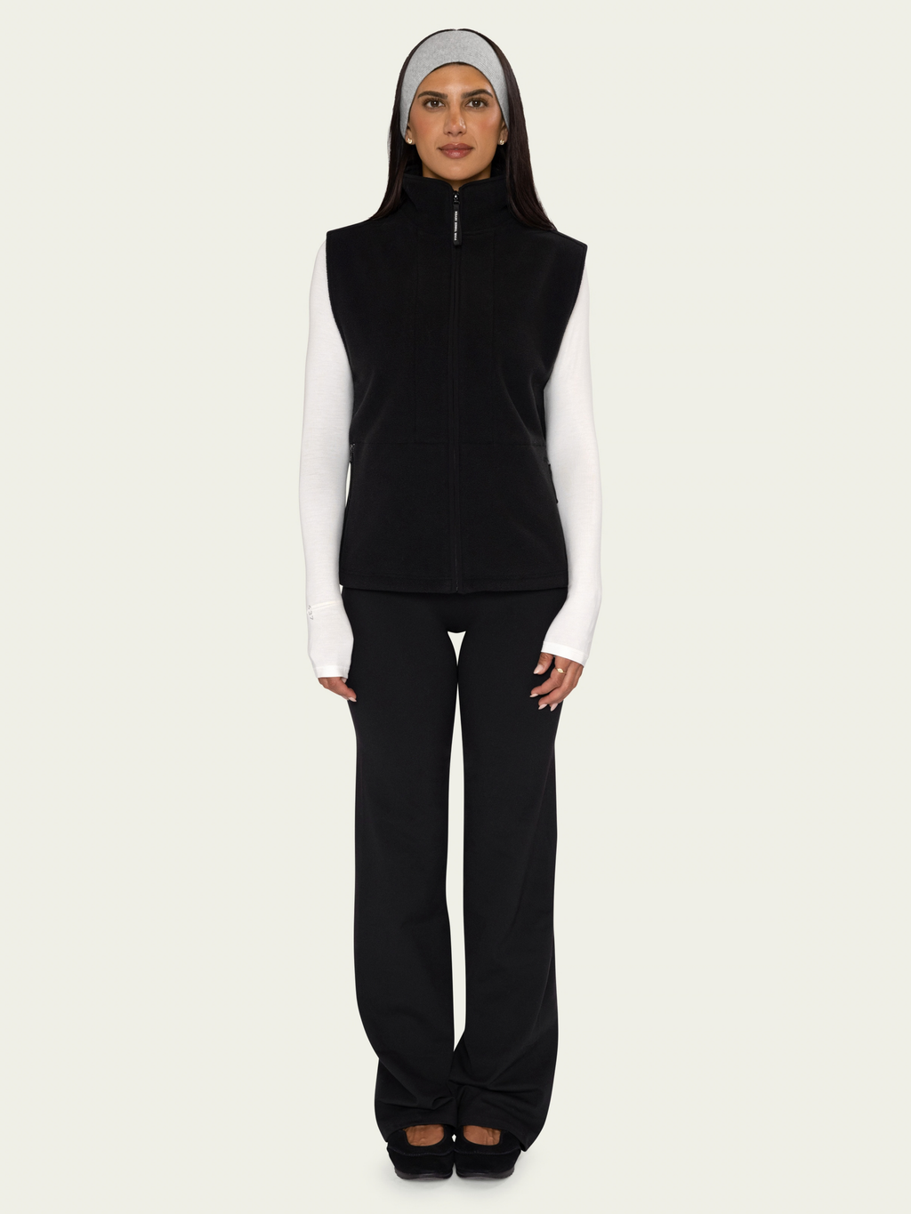 The Teddy Vest Black