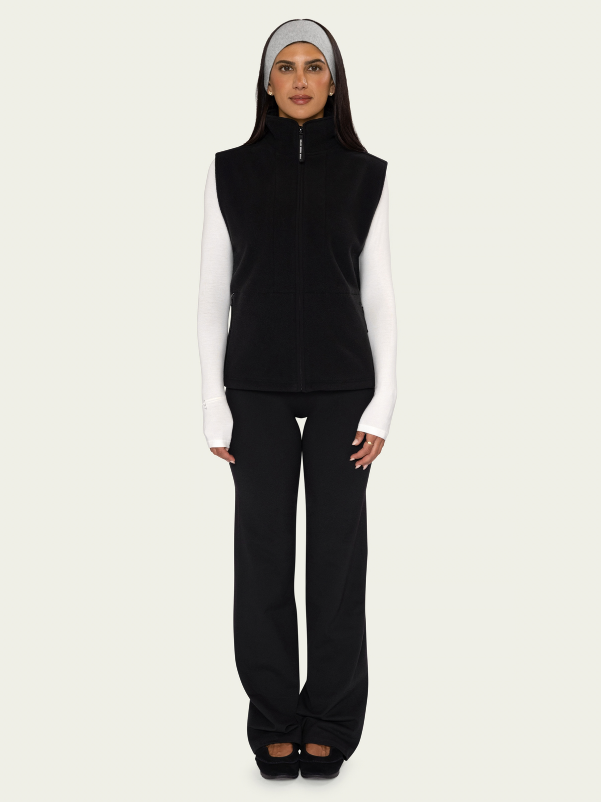 The Teddy Vest Black