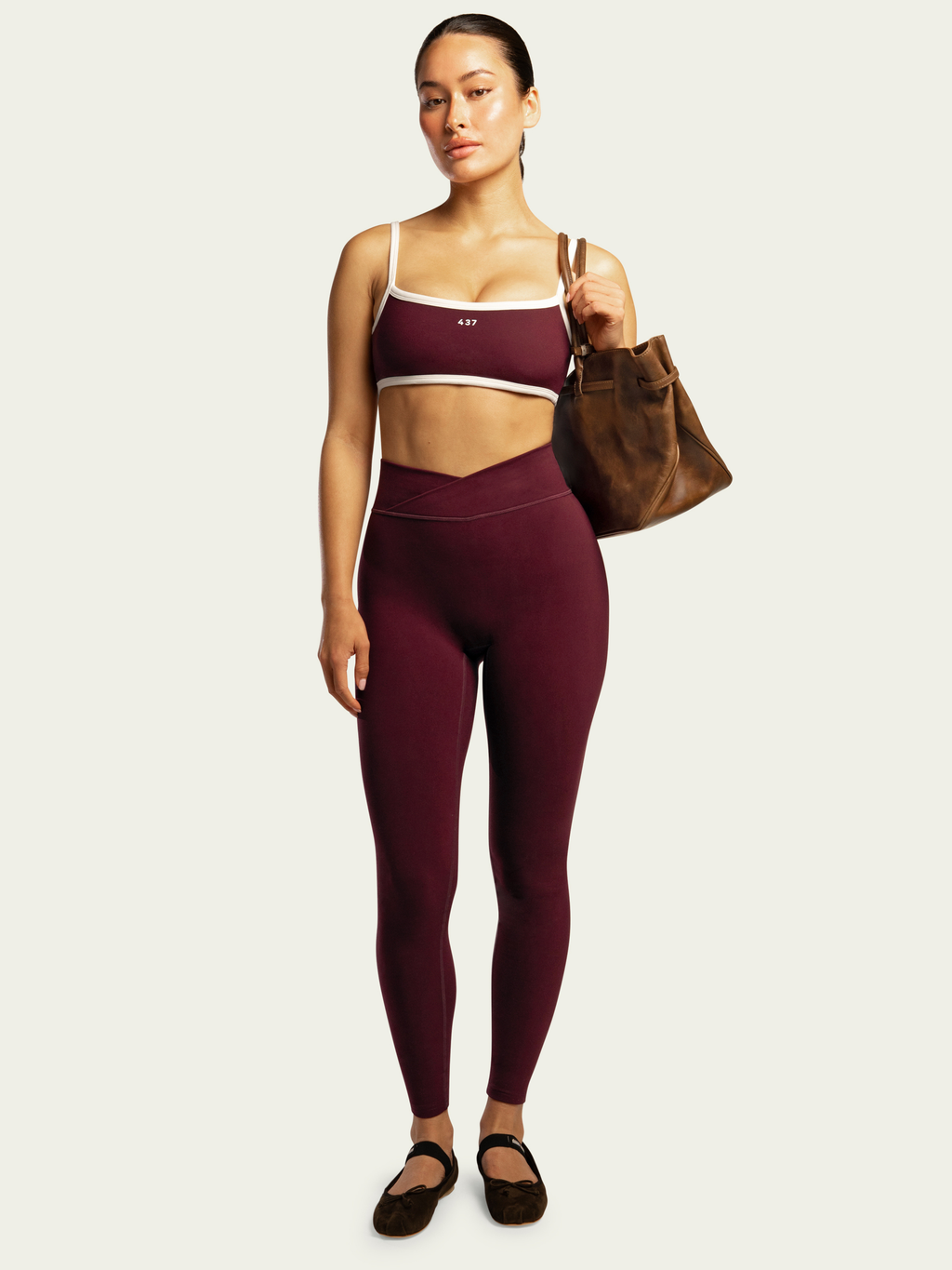 The V Legging Black Cherry