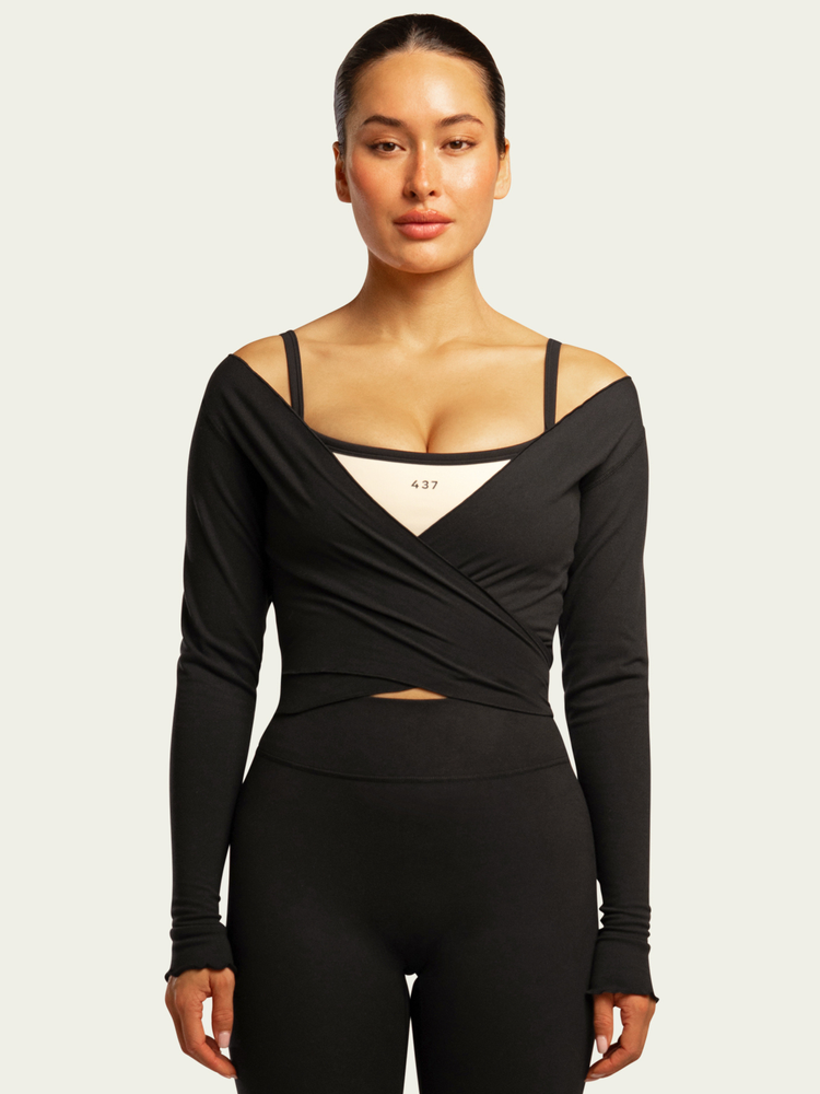 The Wrap Top / Black