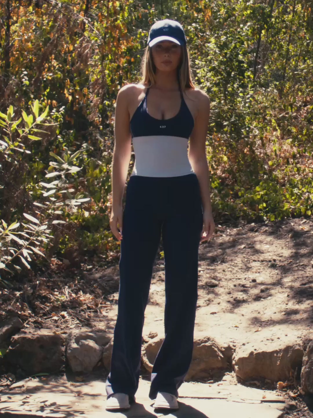 The Bare Tank Heather Grey & Navy
