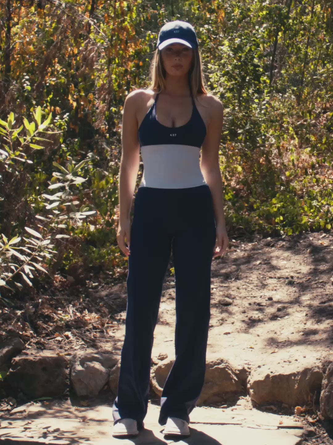 The Bare Tank Heather Grey & Navy
